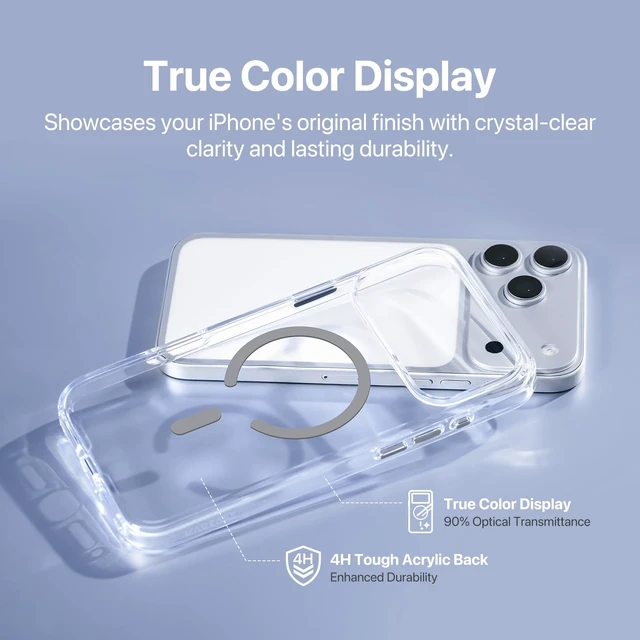 Alt view image 7 of 7 - Bright MagSafe Anti-Yellowing Case for iPhone 18 Pro Max & 17 Pro Max 6.9", 16ft Drop Protection, TPU + PC Frame, Raised Bezels, Scratch-Resistant Back, Camera Control Compatible (Mist)