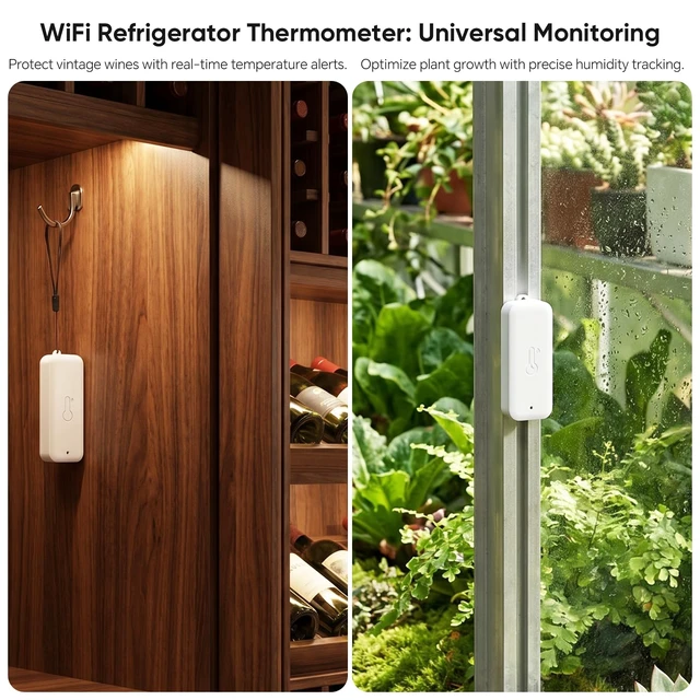 Alt view image 5 of 7 - WiFi Freezer Thermometer with App Alarm, 2 Wireless Sensors Fridge Monitor | Free App Notifications, Only Support 2.4GHz Wi-Fi, Ideal for freezers, fridges, or cold storage.