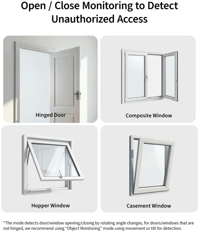 Alt view image 6 of 7 - Multi-State Sensor P100, Door and Window & Vibration Sensor, White | Thread/Zigbee, Open/Close or Object Monitoring, 10-Level Sensitivity, Supports Apple Home, Home Assistant, Alexa