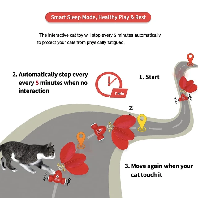 Alt view image 5 of 7 - KiTiFISH Interactive Cat Toy, Automatic Fish Toy with Motion Activation, USB Rechargeable, Fun Exercise Toy for Indoor Cats and Kittens, Ideal Gift