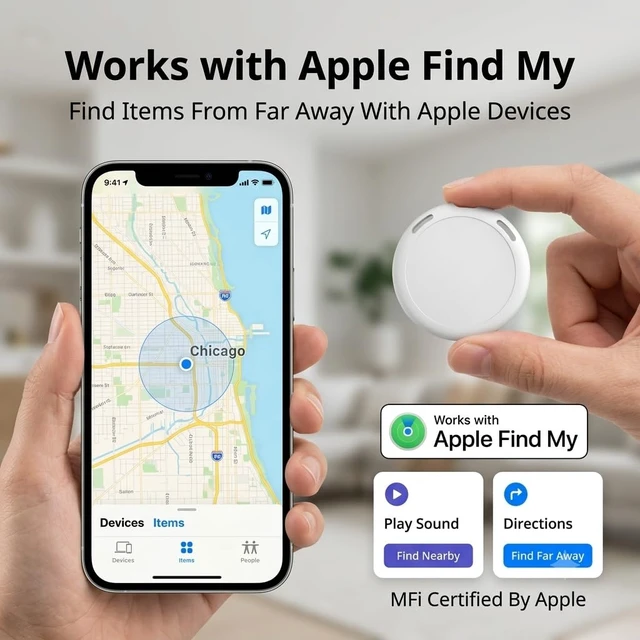 Alt view image 2 of 7 - 2 Pack GPS Tracker for Vehicles Global Tracking No Subscription iOS Only | Tracker Devices for Car Hidden Locator Waterproof Works with Apple Find My Magnetic Case No Monthly Fee or SIM Card Required