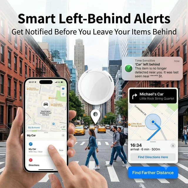 Alt view image 3 of 7 - 2 Pack GPS Tracker for Vehicles Global Tracking No Subscription iOS Only | Tracker Devices for Car Hidden Locator Waterproof Works with Apple Find My Magnetic Case No Monthly Fee or SIM Card Required