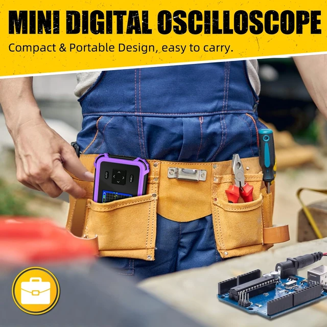 Alt view image 7 of 7 - Handheld Portable Oscilloscope, 2.8" TFT Digital Oscilloscope, 1MHz Bandwidth, 8.33MSa/s Sampling Rate, Auto/Normal/Single Trigger Modes, Ideal for Home & Automotive Use