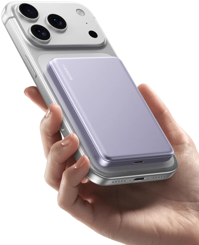 Main image of for Magsafe Portable Charger, 10000mAh Magnetic Power Bank, Purple | 0.5" Ultra Slim, 22.5W Wireless Fast Charging, Alloy-Made, USB C Battery Pack for iPhone 17/16/15 Plus Pro Max