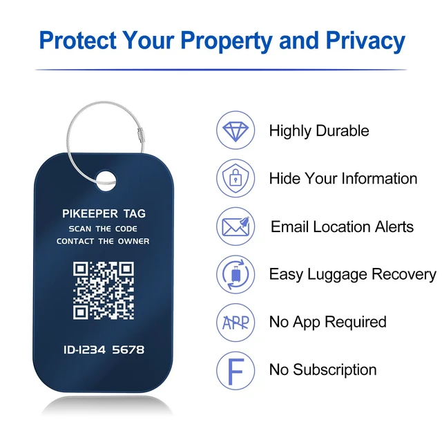 Alt view image 2 of 6 - 4-Pack Smart QR Code Luggage Tags, Lost & Found Location ID Labels | Privacy Cloud Control | Dynamic Contact Info | Instant Scan Alerts | Lost & Found System | Premium Aluminum