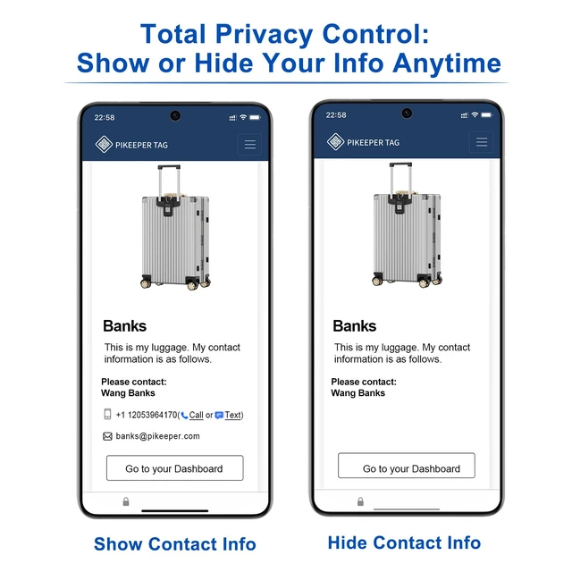 Alt view image 4 of 6 - 4-Pack Smart QR Code Luggage Tags, Lost & Found Location ID Labels | Privacy Cloud Control | Dynamic Contact Info | Instant Scan Alerts | Lost & Found System | Premium Aluminum