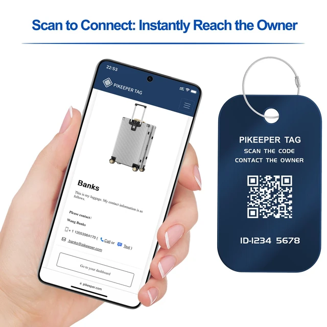 Alt view image 3 of 6 - 4-Pack Smart QR Code Luggage Tags, Lost & Found Location ID Labels | Privacy Cloud Control | Dynamic Contact Info | Instant Scan Alerts | Lost & Found System | Premium Aluminum