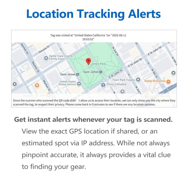 Alt view image 6 of 6 - 4-Pack Smart QR Code Luggage Tags, Lost & Found Location ID Labels | Privacy Cloud Control | Dynamic Contact Info | Instant Scan Alerts | Lost & Found System | Premium Aluminum
