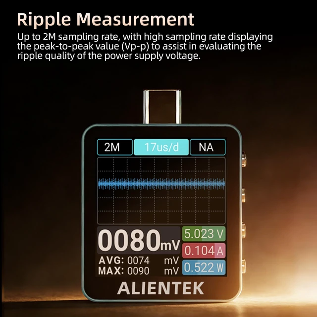 Alt view image 7 of 7 - USB Tester C2 Lite Digital Voltmeter Charging Power Detector PD3.2 Battery Tester Fast Charge Detection TriggerC2 Lite