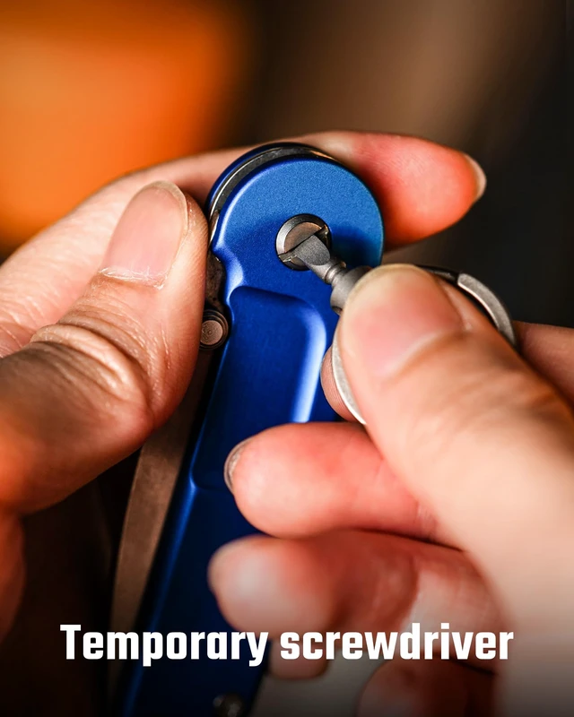 Alt view image 2 of 7 - KA49 Titanium Quick Release Keychain with BuiltIn Flathead Screwdriver Lightweight EDC Key Connector