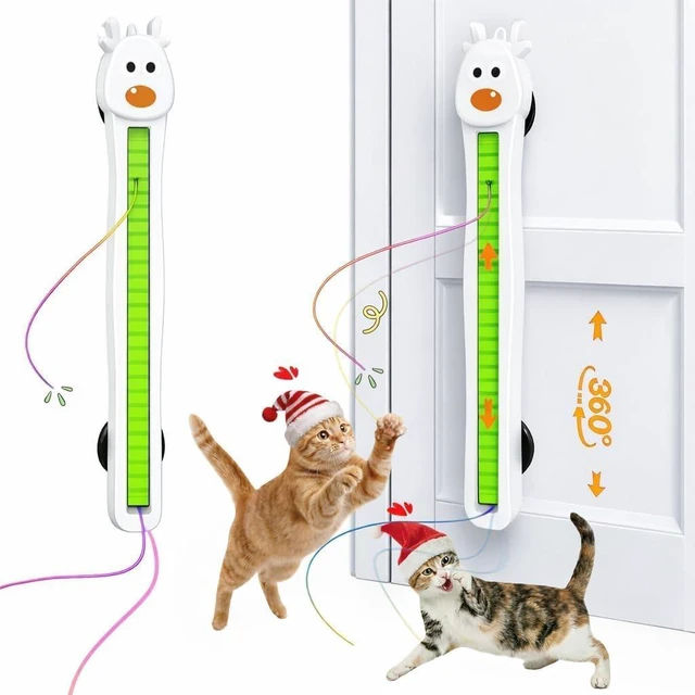 Main image of Interactive Cat Toy for Indoor Cats: Door-Mounted Automatic Moving Enrichment Cat Toy with Adjustable Motion Modes, Rechargeable Electric for Kittens & Bored Adult Cats, Hands-Free Pet Play Accessory