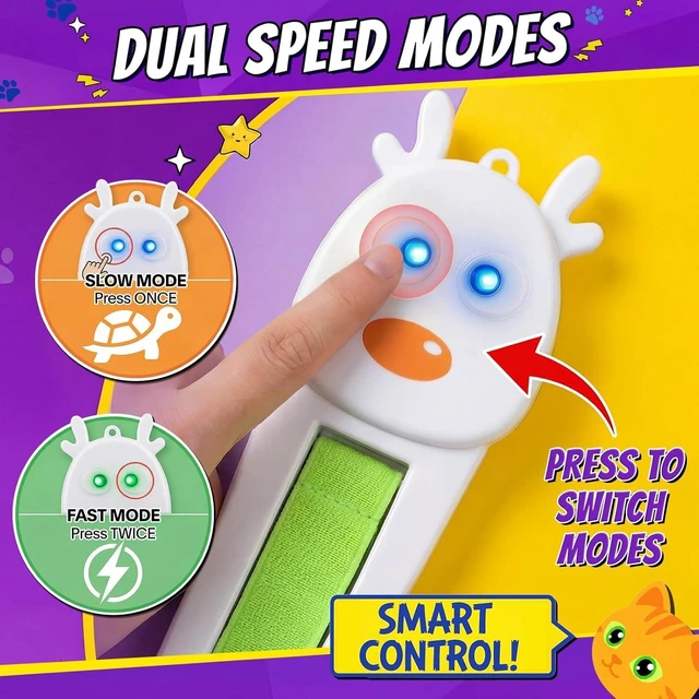 Alt view image 5 of 7 - Interactive Cat Toy for Indoor Cats: Door-Mounted Automatic Moving Enrichment Cat Toy with Adjustable Motion Modes, Rechargeable Electric for Kittens & Bored Adult Cats, Hands-Free Pet Play Accessory