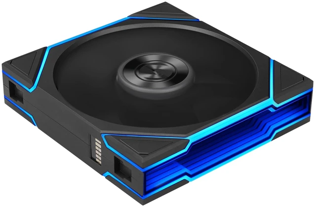 Main image of UNI Fan TL Flex 120 ARGB Case Fan, (NOT Reverse) Black | Controller Not Included. 120mm ARGB PWM case fan with infinity mirror lighting, FLEX receiver, high airflow (12TL1F1B)