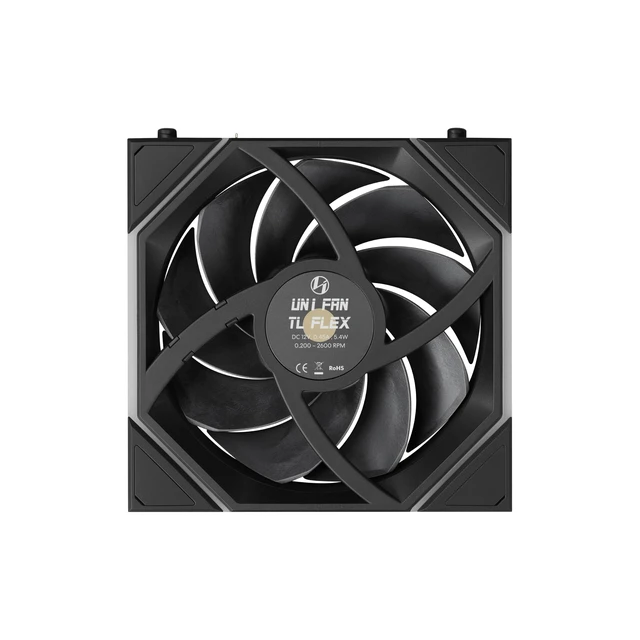 Alt view image 4 of 7 - UNI Fan TL Flex 120 ARGB Case Fan, (NOT Reverse) Black | Controller Not Included. 120mm ARGB PWM case fan with infinity mirror lighting, FLEX receiver, high airflow (12TL1F1B)