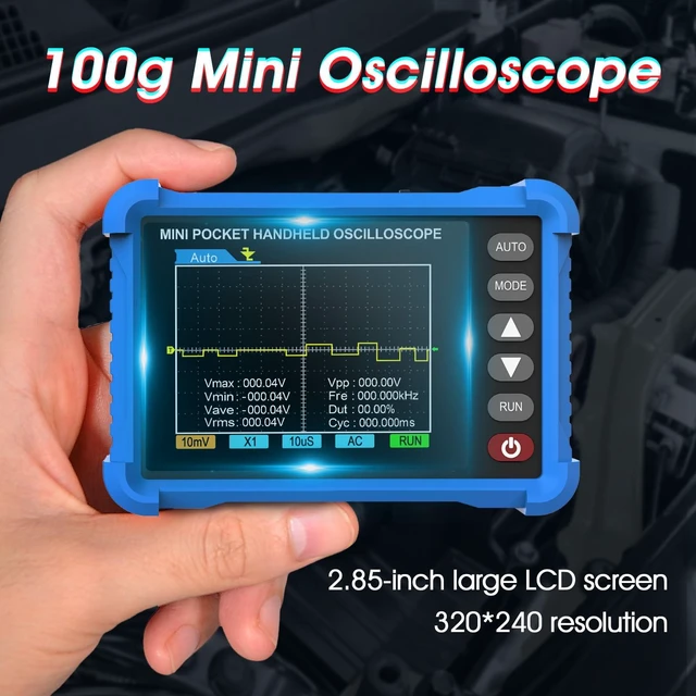 Alt view image 6 of 7 - Handheld Oscilloscope 2.8" TFT 250KHz Bandwidth, 2.5MS/s | Digital Tablet Oscilloscope with High Sampling Rate, Auto Trigger, Portable Mini Oscilloscope Kit for Home/Electrician/DIYer