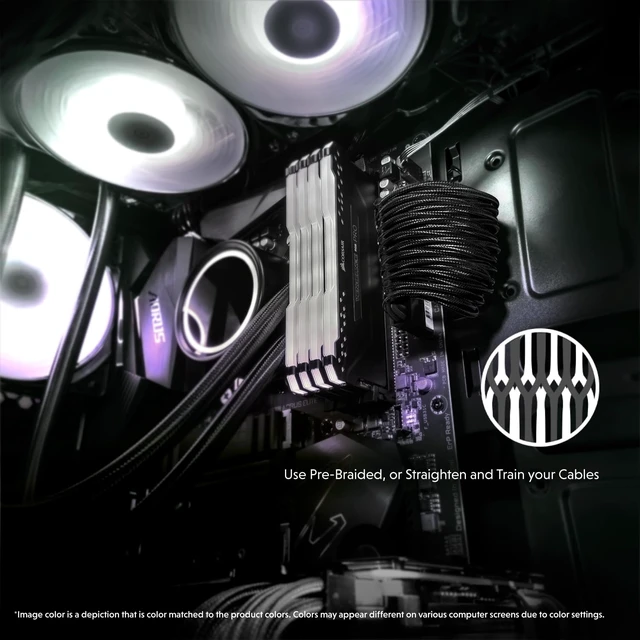 Alt view image 4 of 7 - - AVA 12VHPWR PCIE 5.0 Power Extension Cables600W 16AWGUL-Rated, Sleeved Jacket, Molded Plugs4 Pcs Kit for RTX5000 RTX4000 GPUsBoost Gaming Performance30cm Black