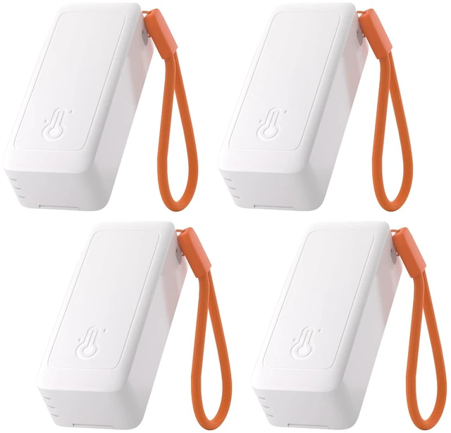Main image of SNZB-02B AirGuard TH Lite Zigbee Temperature Humidity Sensor, Thermometer Hygrometer with App Alert, Remote Monitoring for Greenhouse & Wine Cellar, Works with Alexa & Google Home, 4-Pack