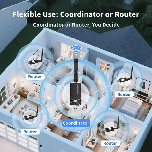 Alt view image 7 of 7 - Zigbee 3.0 USB Dongle Plus-E (ZBDongle-E) | Universal Zigbee Coordinator, EFR32MG21 Chip | for Home Assistant (ZHA), Zigbee2MQTT & openHAB | Local Smart Home Automation Hub, Replaces Cloud Hubs