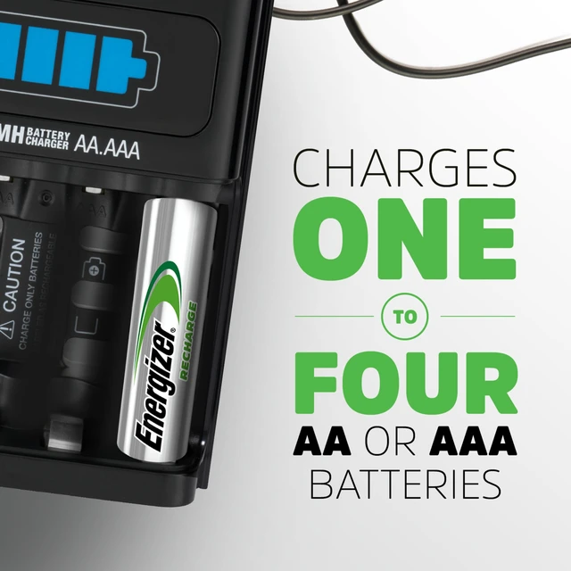 Alt view image 2 of 7 - Recharge Universal Charger for NiMH Rechargeable AA, AAA, C, D, and 9V Batteries