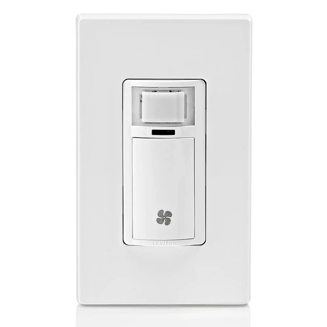 Alt view image 2 of 7 - Humidity Sensor Switch for Bathroom Exhaust Fan, Automate Ventilation, Air Circulation, Moisture Control, ¼ HP, Single Pole, DHS05-1LW, White