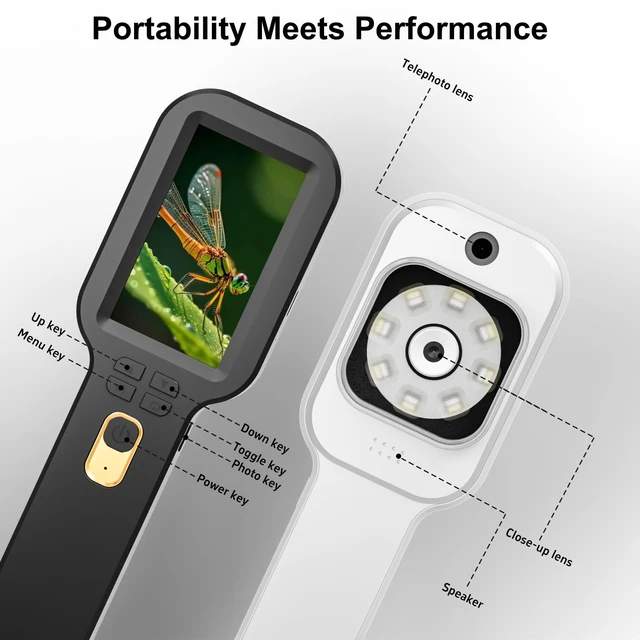 Alt view image 7 of 7 - Digital Microscope 500X, 3" HD IPS Display, Coin & Jewel Magnifier | Dual Lens Auto Focus, Adjustable LED Light, 12MP Photo Video Record, TF CardUSB PC ViewTransfer for Coin Jewelry Collectors