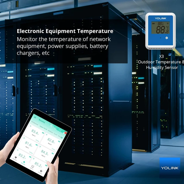 Alt view image 5 of 7 - X3 Outdoor Thermometer Hygrometer Data Logger, YS8015 | Temperature History, App/Email Alerts, Up to 5-Year Battery Life, LoRa YoLink Protocol Up to 2034 Feet, Hub Required