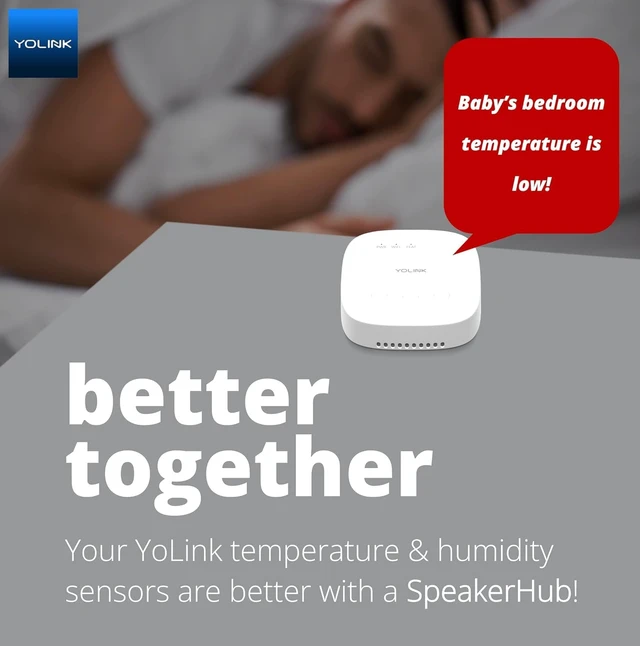 Alt view image 7 of 7 - X3 Temperature & Humidity Sensor, YS8006 | Refresh Temp/Humidity in the App, Works with Alexa/IFTTT/Home Assistant, LoRa YoLink Protocol Up to 2034 Feet, Hub Required