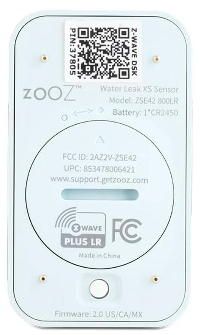 Alt view image 3 of 4 - 800 Series Z-Wave Long Range Water Leak XS Sensor ZSE42 800LR for for smart Flood Prevention. Hub Required (Sold Separately). Compatible with SmartThings, Hubitat, and Z-Box Hub.