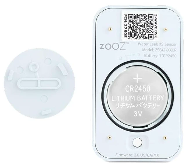 Alt view image 4 of 4 - 800 Series Z-Wave Long Range Water Leak XS Sensor ZSE42 800LR for for smart Flood Prevention. Hub Required (Sold Separately). Compatible with SmartThings, Hubitat, and Z-Box Hub.