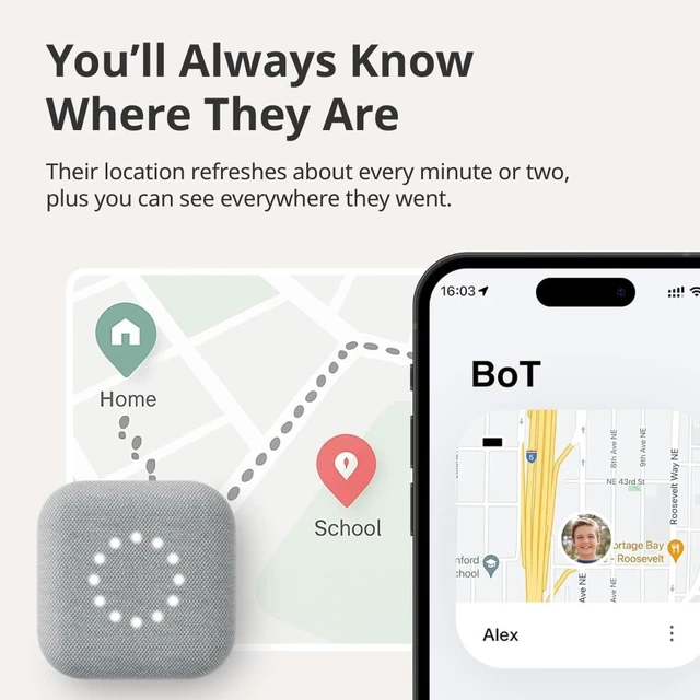 Alt view image 3 of 7 - Talk® Kids GPS Tracker with 2-Way Voice Messaging - Screen-Free, School-Friendly, 7-Day Battery, Subscription Required, 30-Day Satisfaction Promise