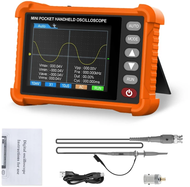 Main image of Oscilloscope, AIOMEST Portable Mini Pocket Digital Oscilloscope Kit with 500KHz Bandwidth 2.5MS/s, USB Osciloscopio Automotriz for Automotive DIY, Electronics Hobbyists, Student Lab