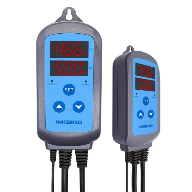 Alt view image 2 of 7 - Humidity Controller IHC200 Humidistat for Mushroom Greenhouse | Pre Wired Outlet Dual Stage for Humidifier Dehumidifier Mushroom Greenhouse