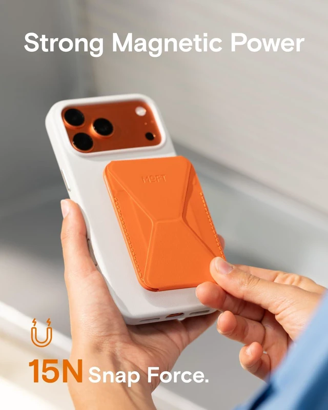 Alt view image 5 of 7 - MagSafe Wallet Stand with Apple Find My, Ultra-Slim Trackable Strong Magnetic Phone Card Holder, 3-in-1 Multi-Angle Adjustable Phone Stand for iPhone 18/17/16/15/14/13 Series, Misty Cove