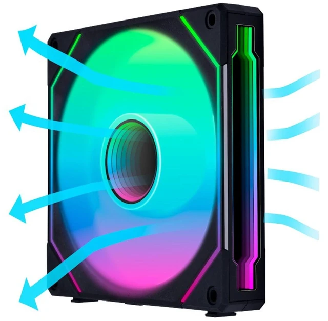 Main image of UNI Fan SL Infinity-140-Reverse Blade-No Controller-Black | Single Pack, Reverse Blade, Single, Without Controller