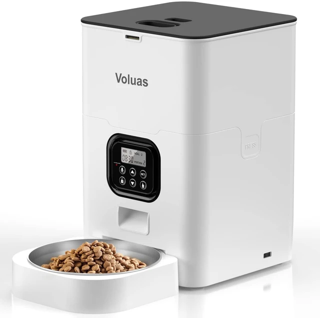 Main image of Automatic Cat Feeder, 4L Timed Dry Food Dispenser for Cats & Dogs | Programmable Portion Control, Up to 4 Meals Daily, Dual Power Supply, Power-Off Memory, 10-Second Voice Recorder