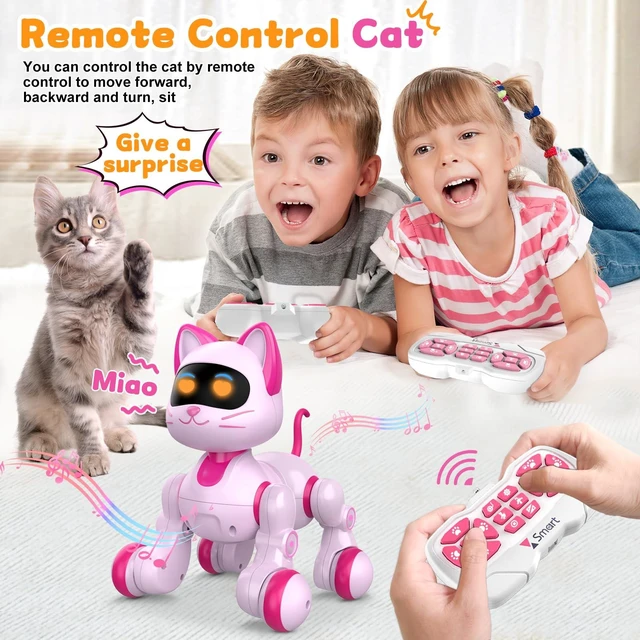 Alt view image 5 of 7 - Robot Cat Interactive Toys for Girls: Remote Control & Touch & Dancing | Rechargeable Cute Robotic Kitty - Easy to Use Kids Entertained for Hours - Christmas/Birthday Gifts for 4-9 year old Kids