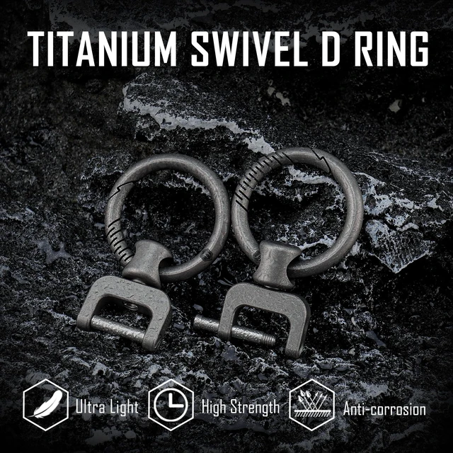Alt view image 2 of 6 - KA36M Titanium Side Pushing Key Ring, Quick Release Minimalist Split Keychain Ring for Carabiner, Car Keys & Home Keys