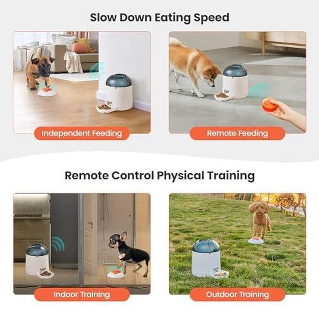 Alt view image 6 of 6 - Dog Puzzle Feeder Toy, Interactive IQ Training | Electronic Treat Dispenser, Automatic Rechargeable With Remote for Food Dispensing, All Breeds, 280ml Capacity