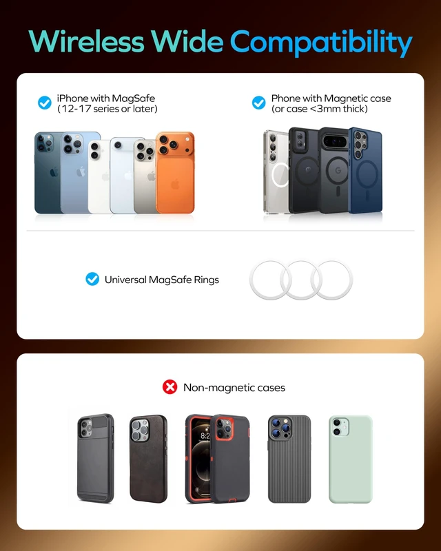 Alt view image 6 of 7 - Q.MAG Portable Charger Wireless 10000mAh, 0.5" Slim Power Bank Fast Charging Magnetic Battery Pack for iPhone Air/17 Pro Max/17 Pro/16/15/14/13/12 (1*USBC Port PD20W, No Lighting)