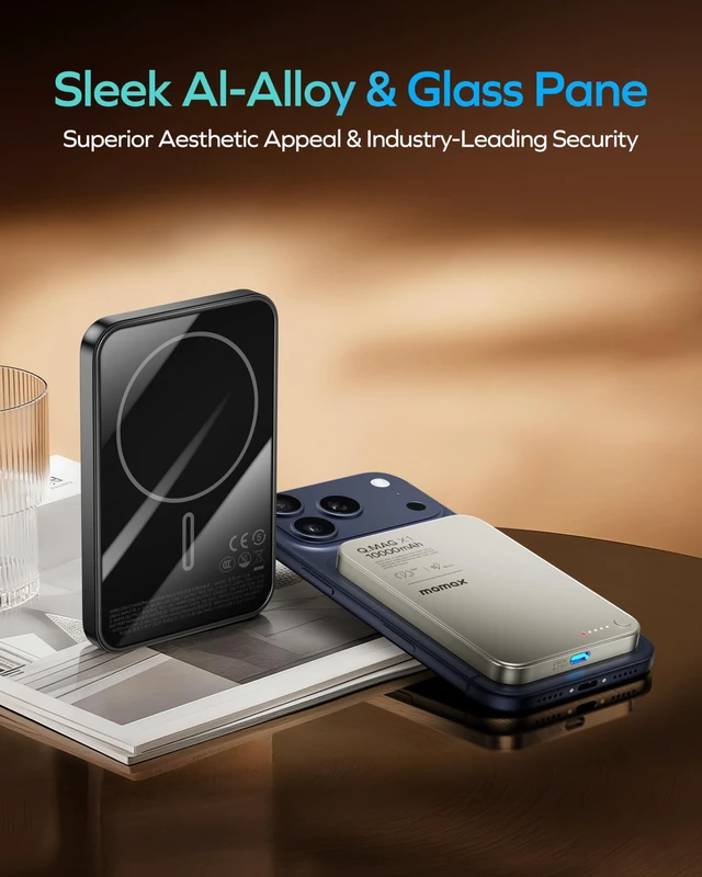 Alt view image 7 of 7 - Q.MAG Portable Charger Wireless 10000mAh, 0.5" Slim Power Bank Fast Charging Magnetic Battery Pack for iPhone Air/17 Pro Max/17 Pro/16/15/14/13/12 (1*USBC Port PD20W, No Lighting)