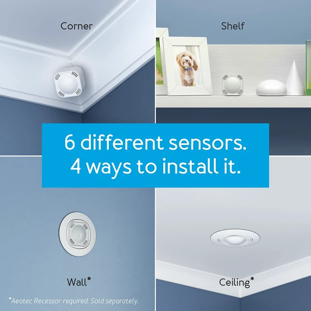 Alt view image 3 of 7 - MultiSensor 7, 6-in-1 Zwave Sensors Contains Monitor Motion, Temperature, Light, Humidity, UV, and Vibration, Z-Wave Plus, Gen7, S2, SmartStart Enabled, Compatible with Zwave Hub Smartthings
