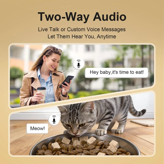 Alt view image 5 of 7 - Automatic Cat Feeder with 2K Camera, 6.5L Smart App Control 5G/2.4WiFi