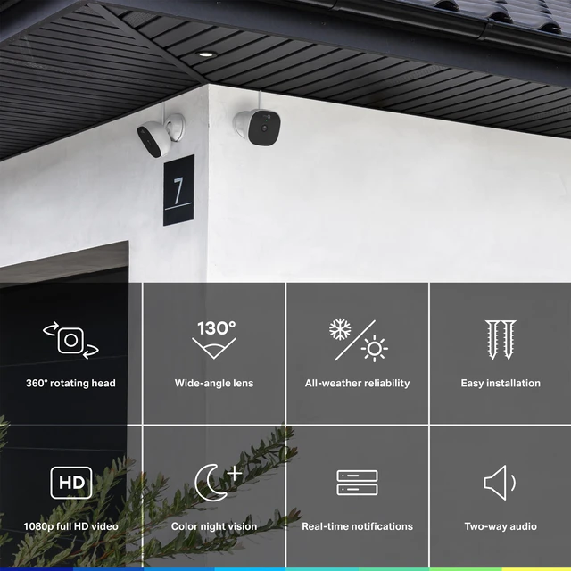 Alt view image 2 of 7 - Chamberlain myQ Smart Outdoor Wired Camera