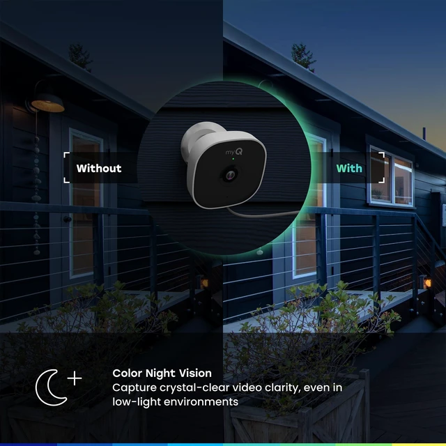 Alt view image 3 of 7 - Chamberlain myQ Smart Outdoor Wired Camera