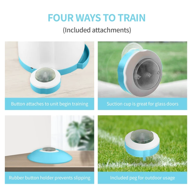 Alt view image 6 of 7 - Automatic Dog Treat Dispenser with Button - Puzzle Memory Training Feeder, Pet Geek Button Treat Food Dispensing Toys Interactive, Iq Training Dog Feeder (Blue)