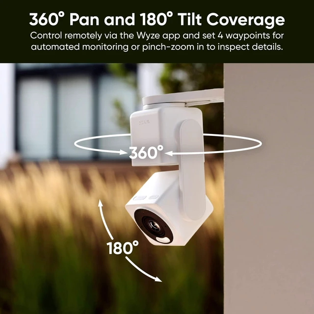 Alt view image 5 of 7 - Cam Pan v4 4K Indoor/Outdoor Security Camera, 360° Pan/Tilt, 8X Zoom