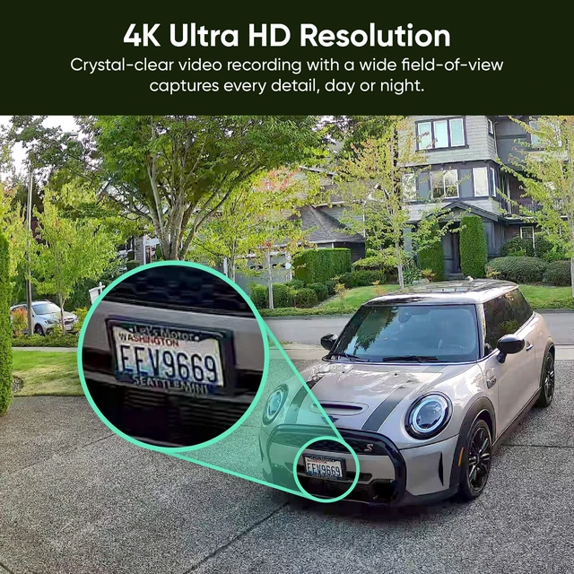 Alt view image 4 of 7 - Cam Pan v4 4K Indoor/Outdoor Security Camera, 360° Pan/Tilt, 8X Zoom