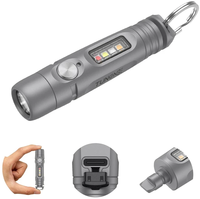 Main image of S15PRO-TK Rechargeable EDC Keychain Flashlight,750Lm Mini Light & COB | Screwdriver Tail,Quick-Release, Titanium,Compact, Pocket, 365nm UV, IP66, Work, Repair, Detect Bills-Stains, Outdoor
