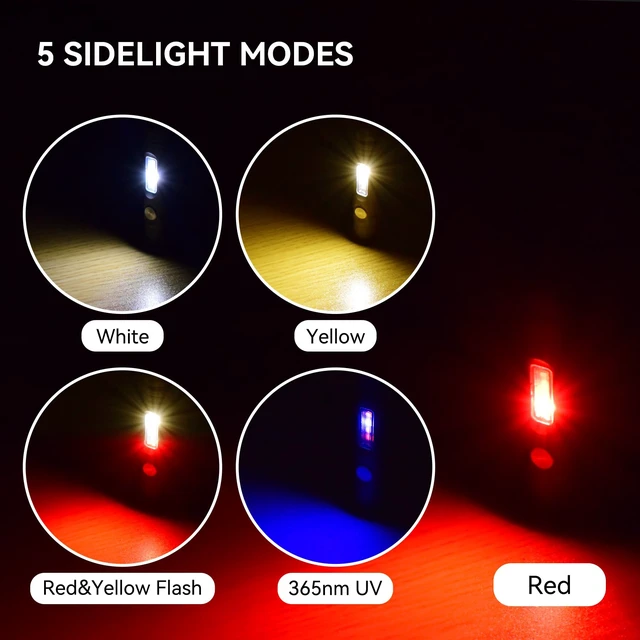 Alt view image 6 of 7 - S15PRO-TK Rechargeable EDC Keychain Flashlight,750Lm Mini Light & COB | Screwdriver Tail,Quick-Release, Titanium,Compact, Pocket, 365nm UV, IP66, Work, Repair, Detect Bills-Stains, Outdoor