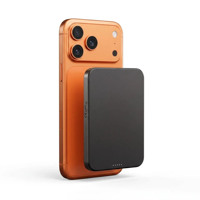 Main image of Magnetic Power Bank 10000mAh, MagSafe Battery Pack Qi2 15W Wireless Charger + 20W USB-C Slim Aluminium Portable Charger for iPhone Air/17/16/15/14/13/12 & AirPods, 12in Cable, Black